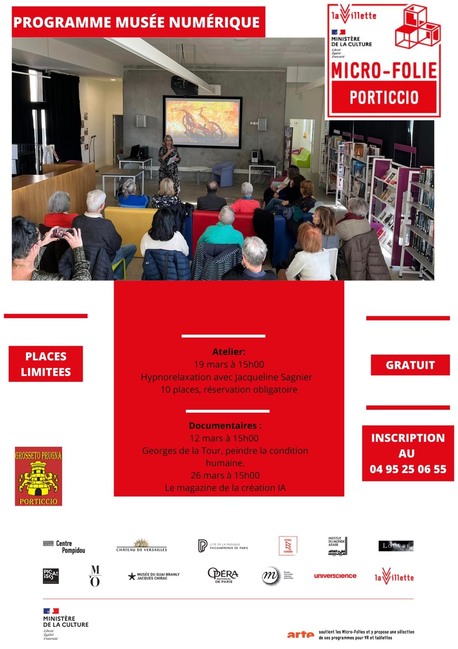 Micro-Folie : Documentaire sur la création IA à la Médiathèque de Porticcio