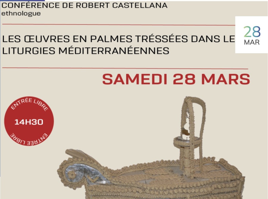 Conférence sur les œuvres en palmes tressées dans les liturgies méditerranéennes