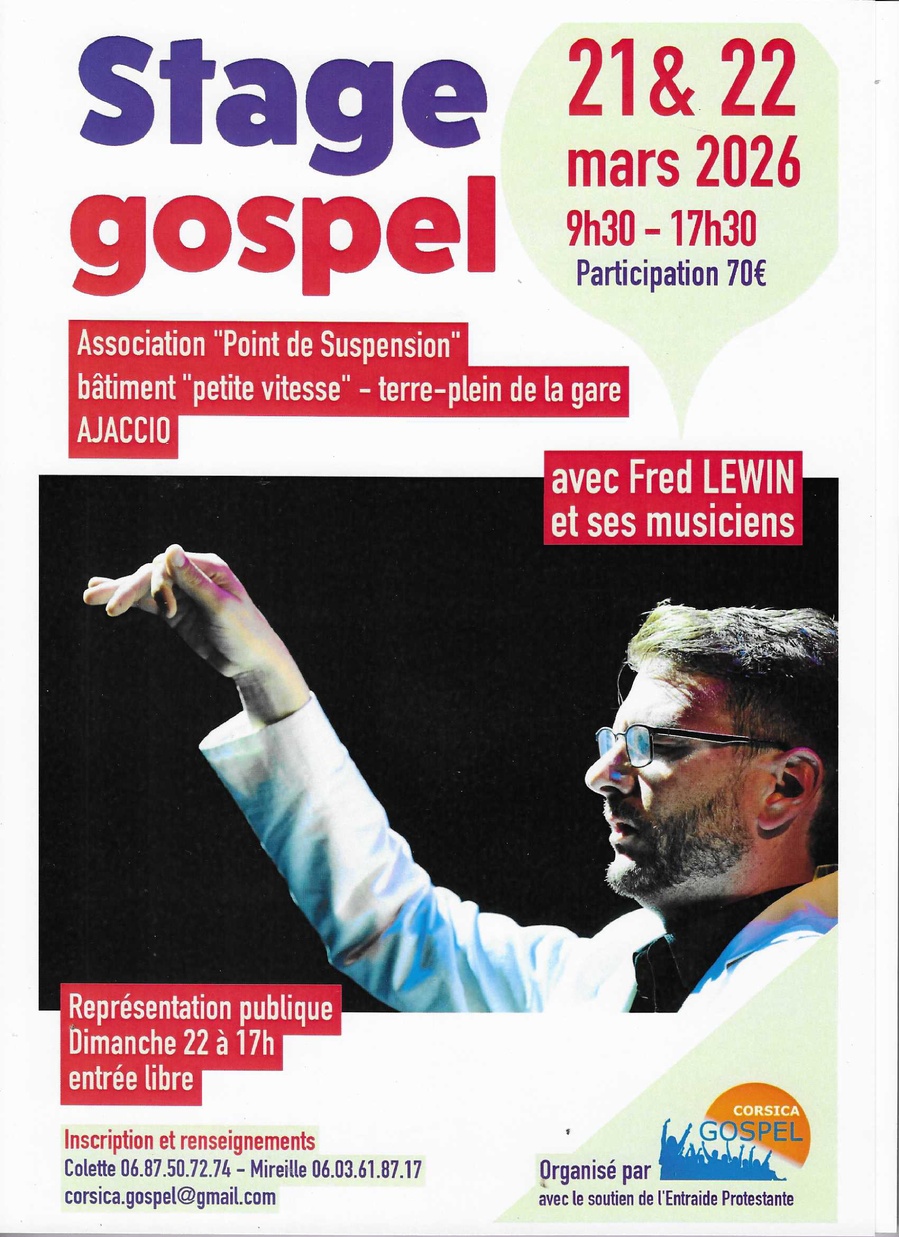 Stage de gospel avec Fred Lewin et ses musiciens - Ajaccio