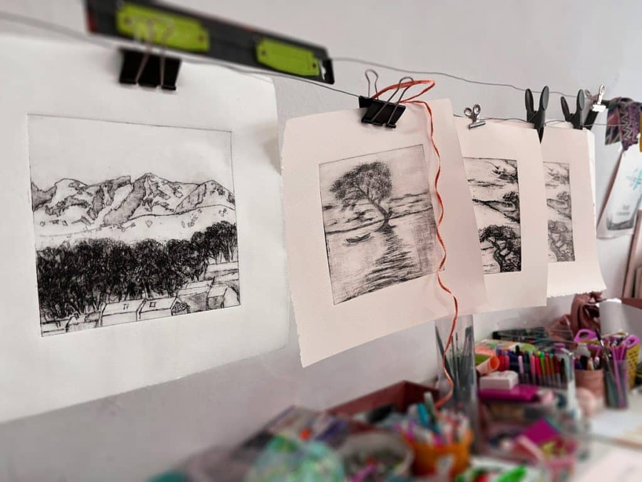 Stage d'initiation à la gravure à l'eau forte avec Cathie Esteban - Centre Culturel Una Volta à Bastia