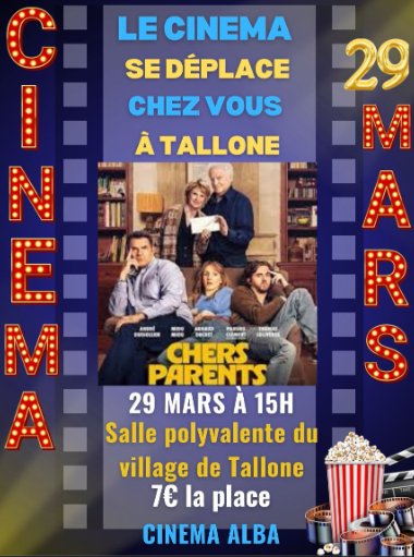 Projection du film 'Chers parents' d'Emmanuel Patron - Salle polyvalente à Tallone
