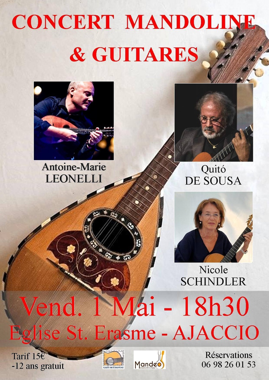 Concert de Mandoline et Guitares avec Quitó De Sousa Antunes à Ajaccio