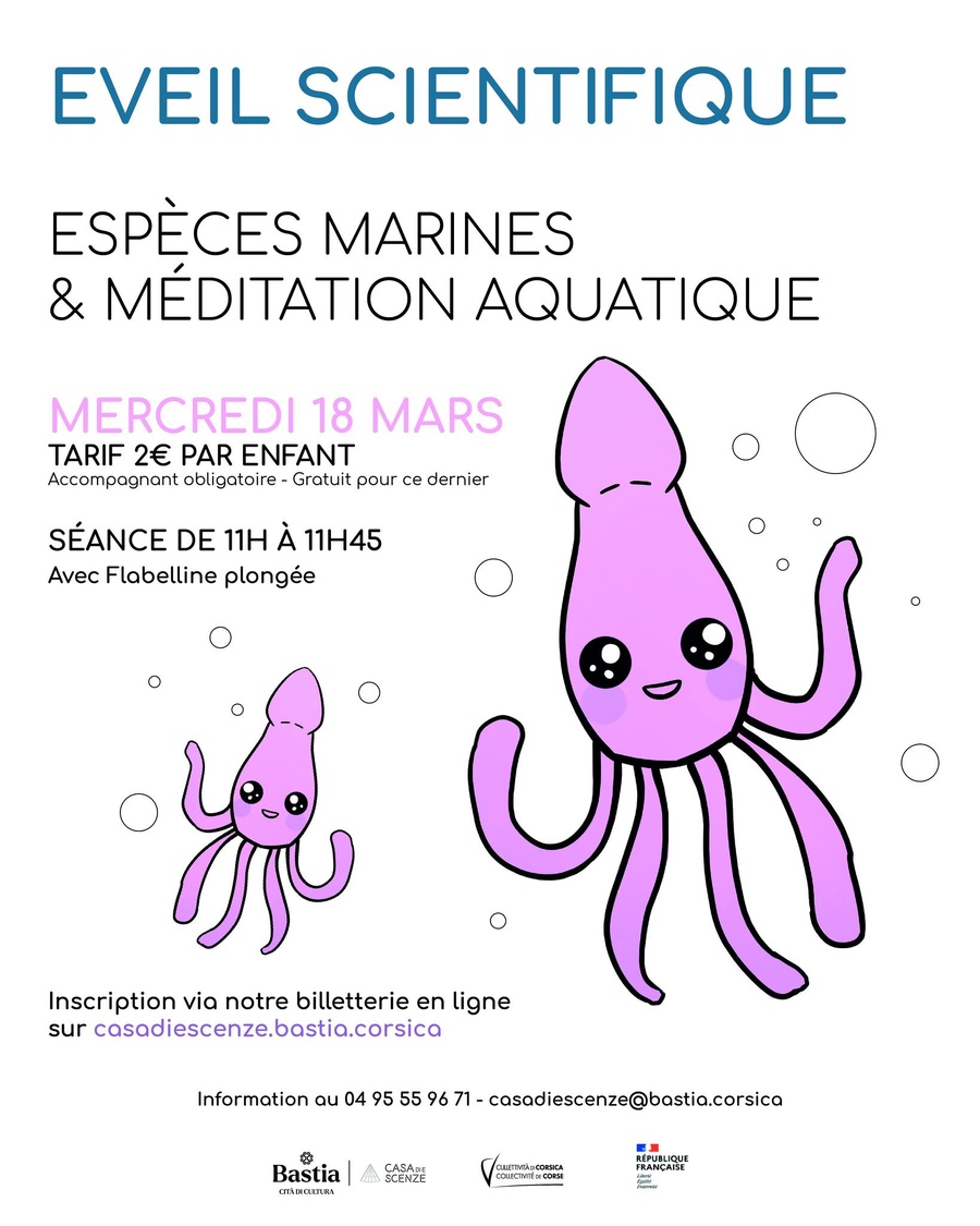 Éveil scientifique : espèces marines et méditation aquatique - Maison des Sciences