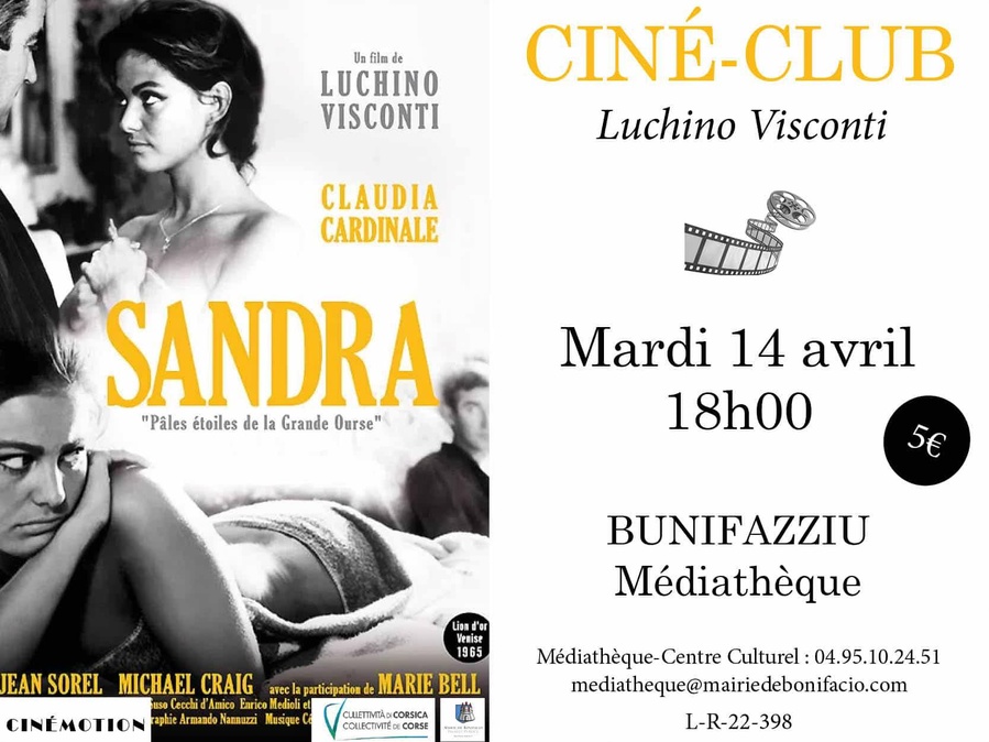 Ciné-Club / Projection du film « Sandra » de Luchino Visconti - Médiathèque