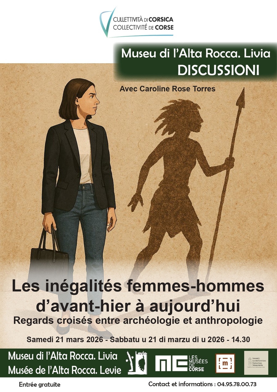Rencontre autour du thème : "Inégalités femmes - hommes d’avant-hier à aujourd’hui. Regards croisés entre archéologie et anthropologie" avec Caroline Rose Torres, docteure en anthropologie - Musée de l'Alta Rocca