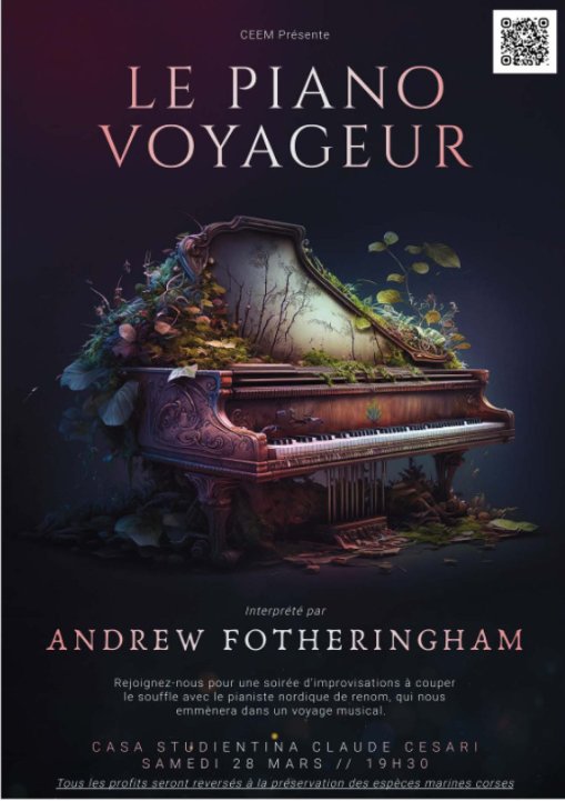 Concert "Le Piano Voyageur" organisé par le CEEM (Cercle des Étudiants en Écologie Méditerranéenne) - Casa Studientina Claude Cesari