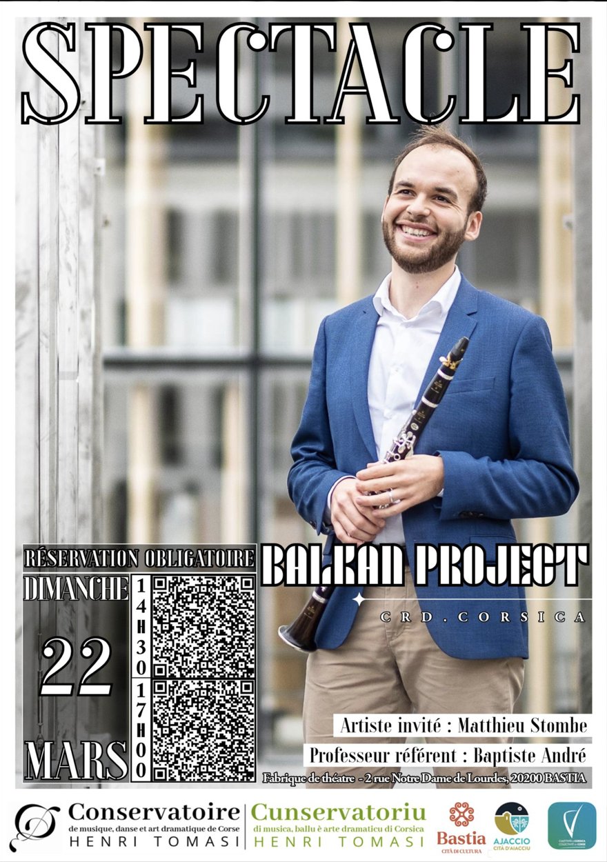Spectacle: "Balkan Project" un voyage musical au cœur des traditions d'Europe centrale et orientale par les élèves du Conservatoire de Corse Henri Tomasi  - Fabrique de Théâtre /Site Européen de Création