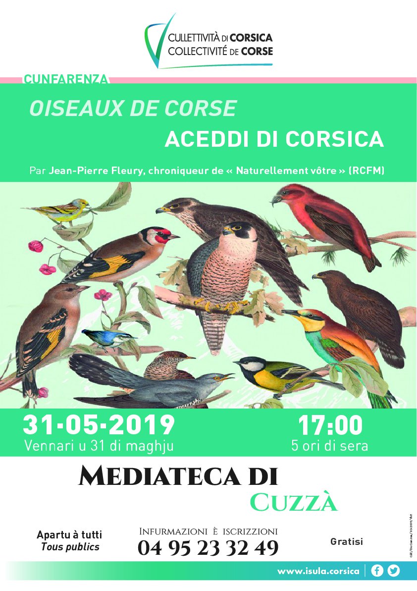 Conférence sur les oiseaux de Corse Agenda a Cultura — free download