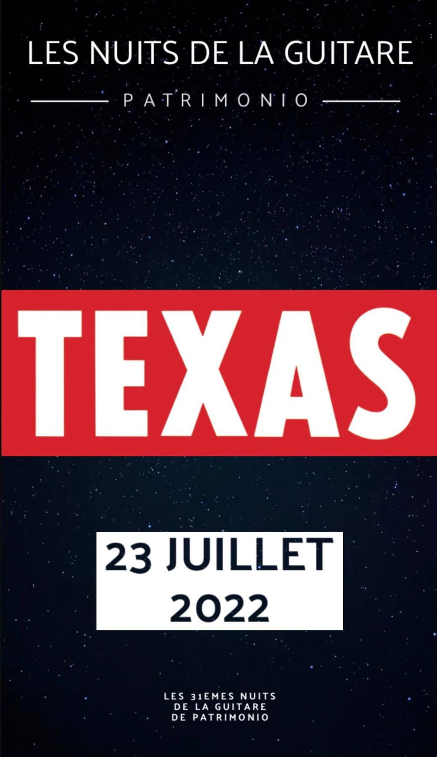 Texas en concert Les 31ème nuits de la guitare de Patrimonio Agenda