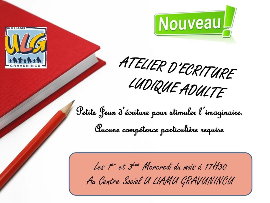 Atelier d'écriture ludique - Centre social et culturel 