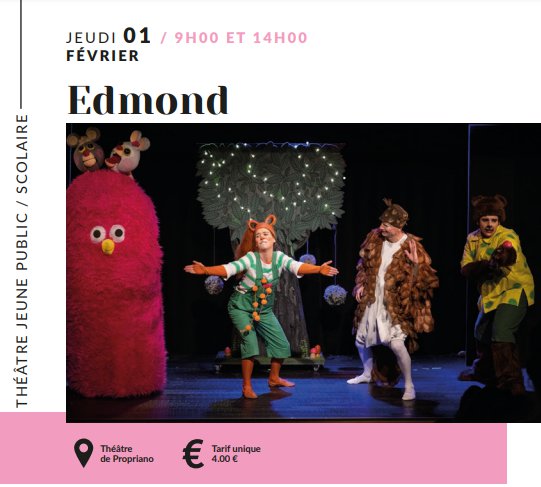 Théâtre jeune public : Edmond - Théâtre - Prupià