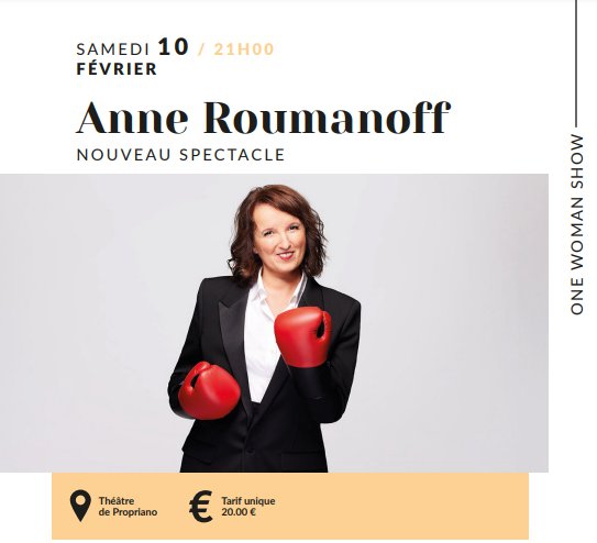 Stand-up : Anne Roumanoff  - Théâtre - Prupià