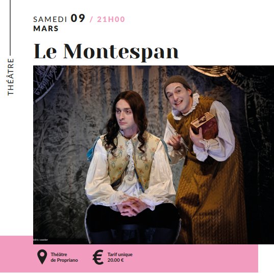 Théâtre : Le Montespan- Théâtre - Prupià