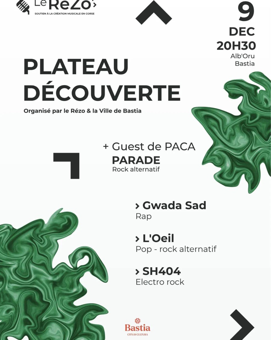 Plateau Rézo : Journée musiques actuelles / Rencontres pros & concerts - Centre Culturel Alb'Oru - Bastia