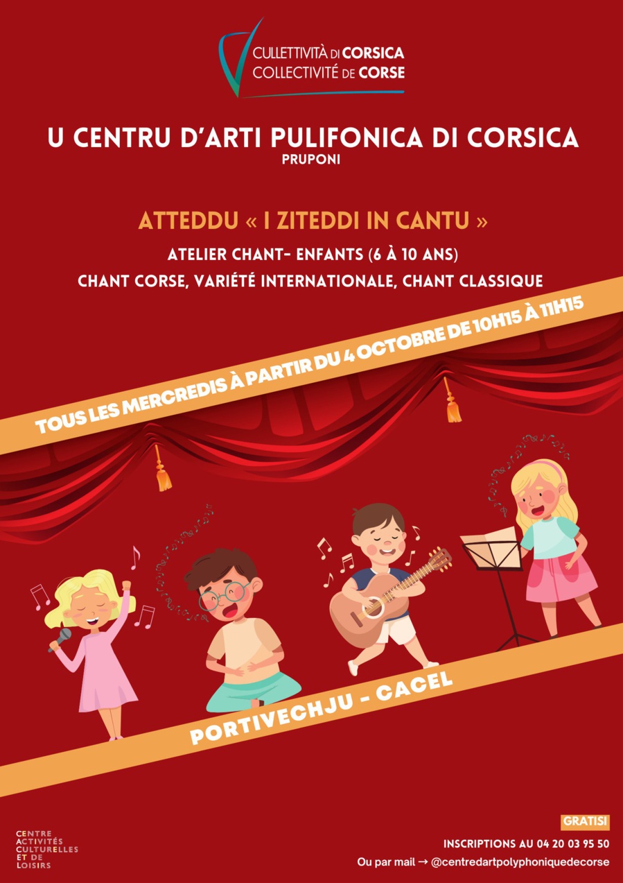 “I Ziteddi In Cantu” proposé par le Centre d’Art Polyphonique de Corse - CACEL - Portivechju 