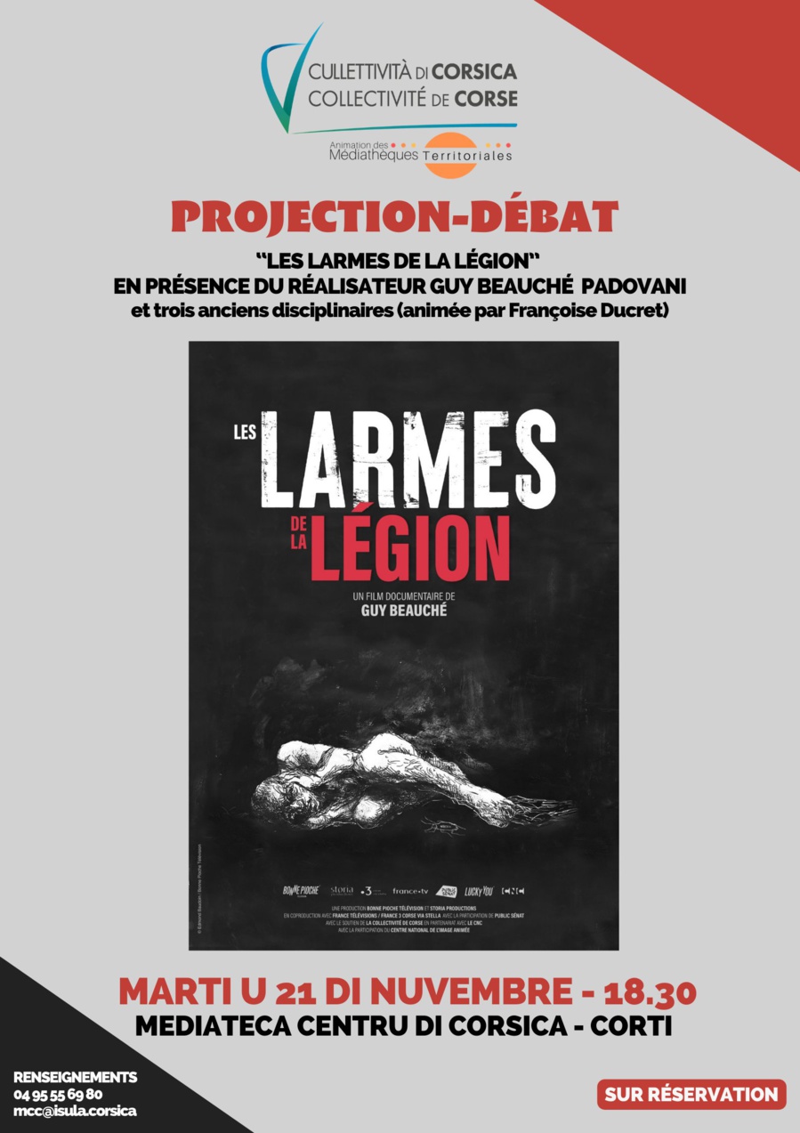 Projectiondébat « Les larmes de la légion » en présence du
