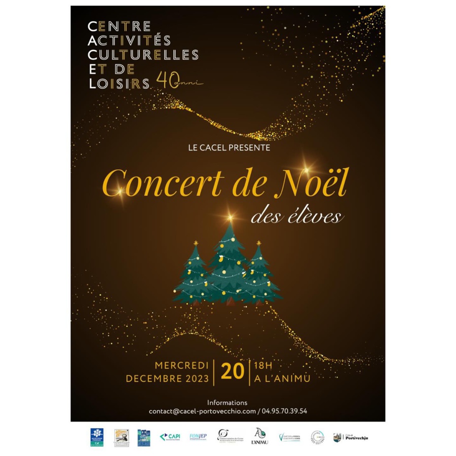 Concert de Noël proposé par le CACEL - Médiathèque l'Animu - Portivechju 