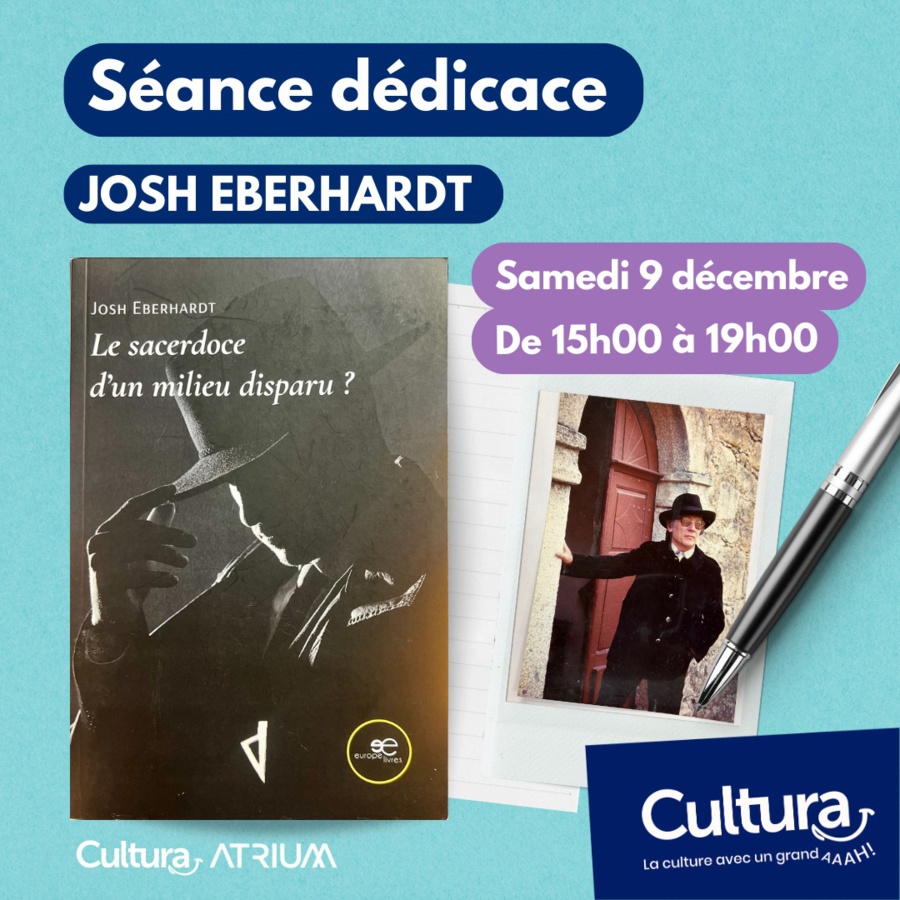 Séance dédicace : Josh Eberhardt - Cultura - Aiacciu 