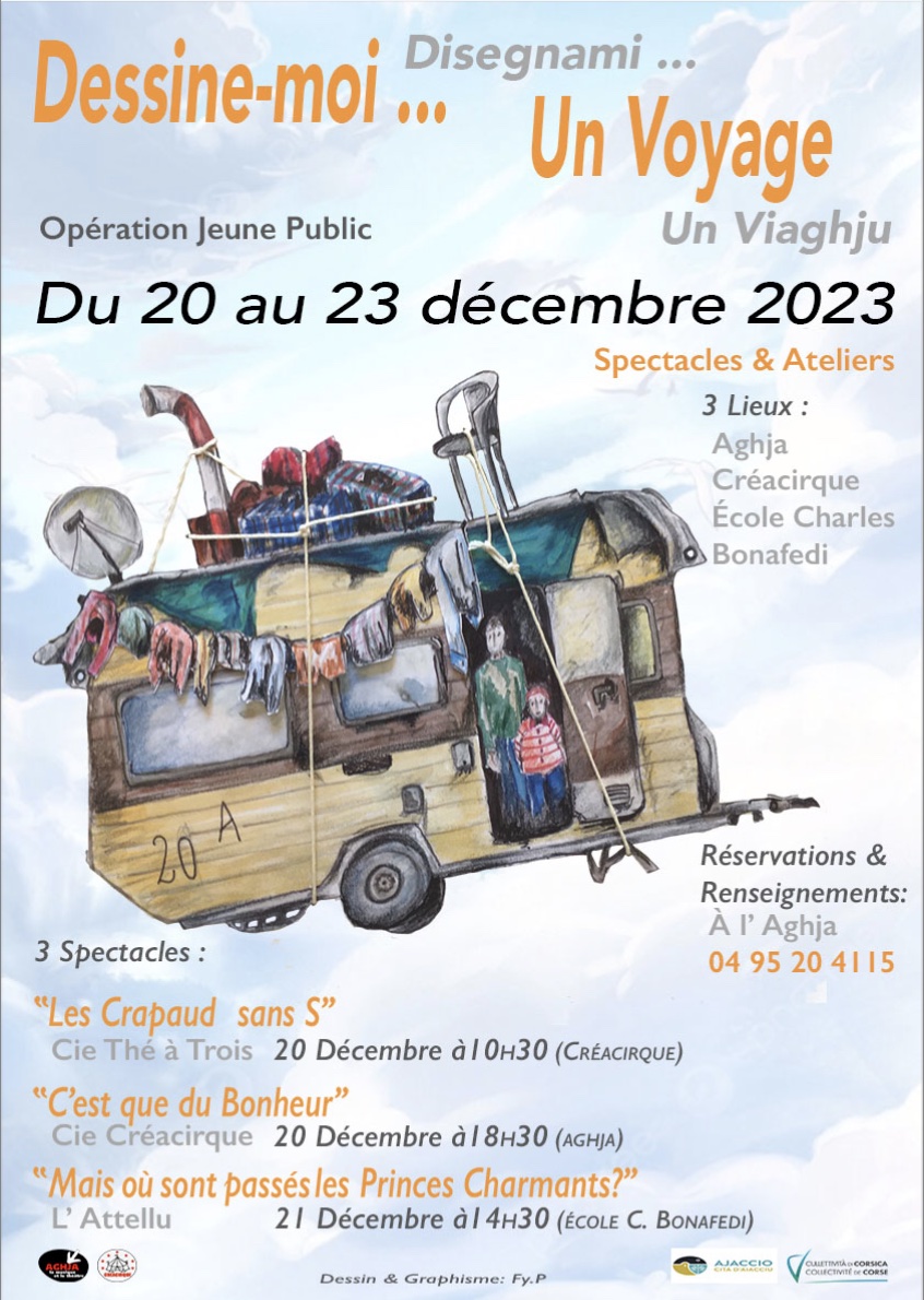 Opération Jeune Public : Dessine-moi ... Un Voyage / Disegnami... Un Viaghju → Spectacles & Ateliers - Aghja /Créacirque / Ecole Charles Bonafedi - Aiacciu