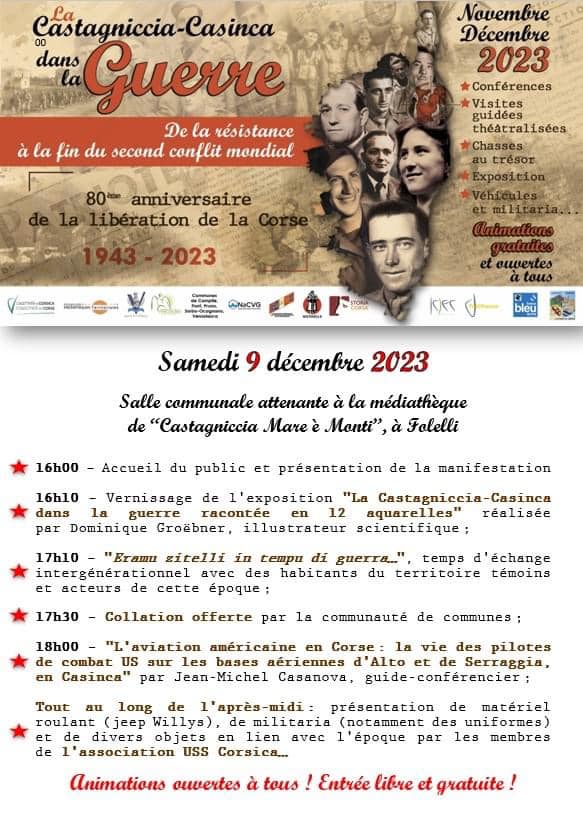 La Castagniccia-Casinca dans la Guerre (Expo, échanges, conférence...) - Salle communale attenante à la médiathèque de 