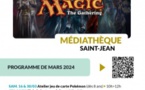 Magic initiation et parties de jeu de cartes Magic l'assemblée - Médiathèque Saint-Jean - Aiacciu