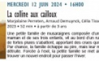 Ciné-Goûter : La colline aux cailloux - Cinémathèque de Corse - Portivechju