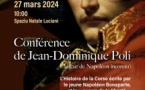 Conférence "L'histoire de la corse écrite par le jeune Napoléon Bonaparte et la guerre de la liberté" par Jean Dominique Poli - CCU Spaziu Natale Luciani - Corti