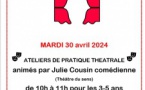 Ateliers de pratique théâtrale animés par la comédienne Julie Cousin - Médiathèque - Prupià