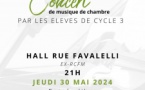 Concert de musique de chambre par les élèves de Cycle 3 de l'antenne de Bastia du Conservatoire Henri Tomasi - Hall rue Favalelli - Bastia