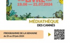 Coloriage de l'affiche de "Partir en Livre" - Médiathèque des Cannes - Aiacciu