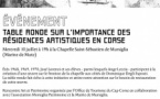 Table ronde sur l'importance des résidences artistiques en Corse organisée par la Casa Conti Ange Leccia - Chapelle Saint-Sébastien - Mursiglia