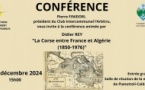 Conférence "La Corse entre France et Algérie (1850-1976)" par Didier Rey - Salle de réunion de la mairie - Pianottuli è Caldareddu