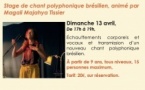 Stage de chant polyphonique brésilien, animé par Magali Majahya Tissier - Ecole de musique Anima - I Prunelli di Fiumorbu