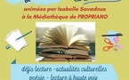 Les pauses culture et bien-être animées par Isabelle Savadoux - Médiathèque - Prupià