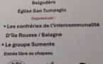 Concert de solidarité pour Mayotte avec les Confréries de l'intercommunalité et le groupe Sumente - Eglise San Tumasgiu - Belgudè