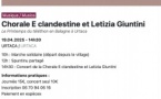 Concert de la Chorale E clandestine et Letizia Giuntini / Printemps du téléthon en Balagne - Urtaca
