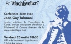 Conférence-débat "Pasquale Paoli, le « Machiavelien" animée par Jean-Guy Talamoni - Salle Jean Schiavo à l'office du tourisme - Aiacciu