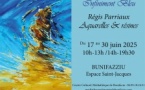 Exposition "Infiniment bleu", aquarelles et résines de Régis Parriaux - Espace Saint-Jacques - Bunifaziu