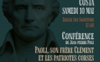 Conférence de Jean-Pierre Poli : "Paoli, son frère clément et les patriotes corses après Ponte Novu-Exil, résistance, attente d'un peuple" - Eglise San Salvatore - A Costa