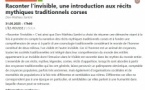 Raconter l'invisible, une introduction aux récits mythiques traditionnels corses par Don-Mathieu Santini - U Spaziu Pasquale Paoli - L'Isula