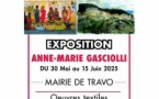 Exposition d'Anne-Marie Gasciolli : œuvres textiles et tableaux papier-collé - Maison du temps libre - Vintisari