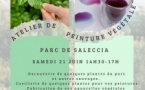 Atelier de peinture végétale en plein air animé par Hélène Chevallier : Fabriquez vos aquarelles végétales - Parc de Saleccia - L'Isula