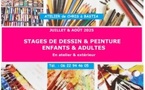 Stages de dessin et peinture pour enfants et adultes - Atelier de Chris ou en extérieur - Bastia