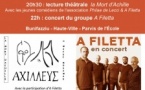 Lecture théâtralisée « la mort d’Achille » par l’association Philae et concert du groupe A Filetta - Parvis de l’école - Bunifaziu