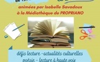 Les pauses culture et bien-être animées par Isabelle Savadoux - Médiathèque - Prupià