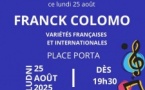 Concert de Franck Colomo : variétes françaises et internationales - Place Porta - Sartè 