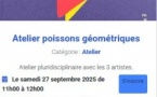 Atelier poissons géométriques - Médiathèque l'Animu - Portivechju