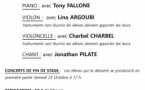 Stages des vacances de la Toussaint : Piano avec Tony Fallone, Violon avec Lina Argoubi, Violoncelle avec Charbel, chant avec Jonathan Pilate - Associu Scopre - Marignana