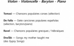 Concert "Musiques et danses populaires": Violon, Violoncelle, Baryton et Piano - Salle Maistrale - Marignana