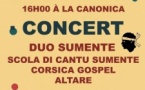 Concert caritatif au profit du Téléthon 2B avec le Duo Sumente, A Scola di cantu Sumente, Corsica Gospel et le groupe Altare